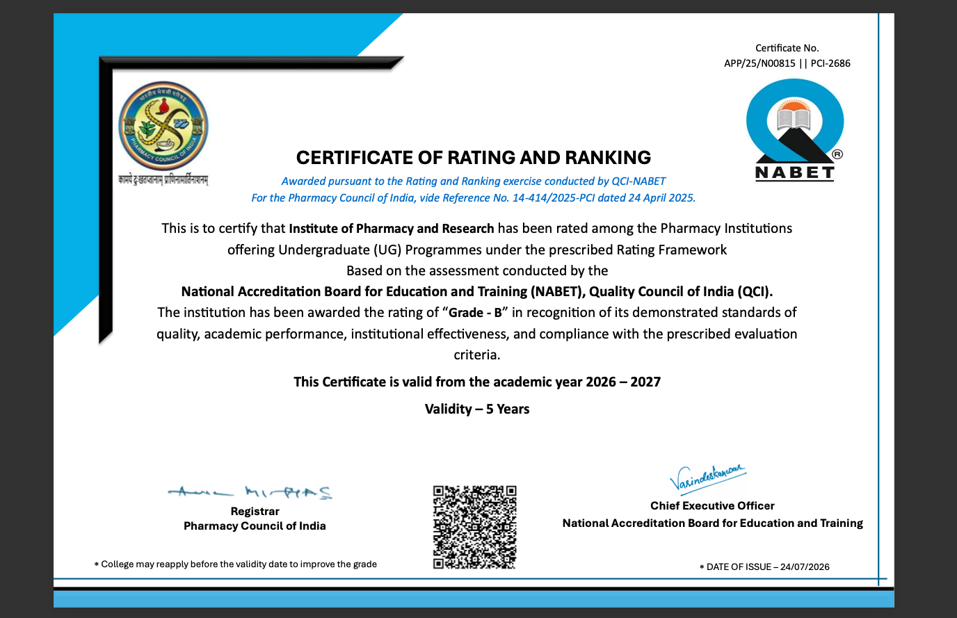 Certificate 1